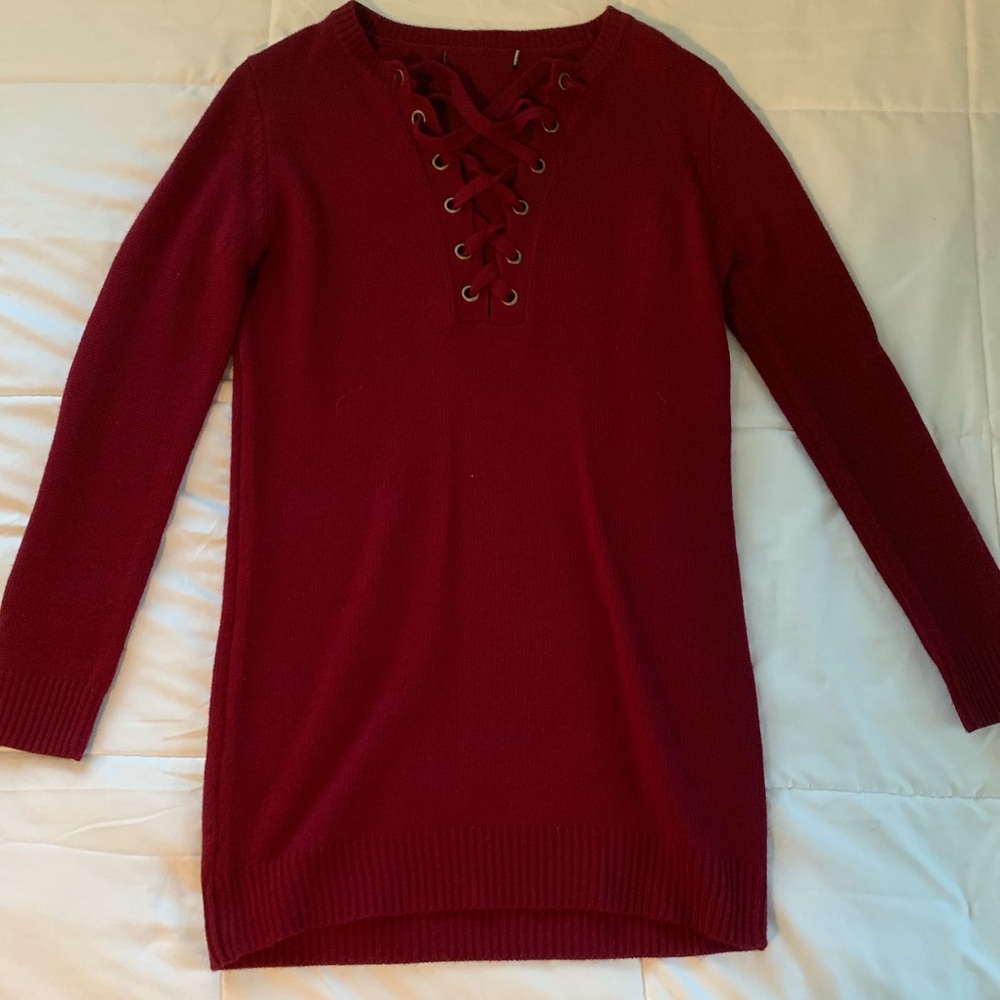 PacSun L.A. Hearts Maroon Sweater Dress